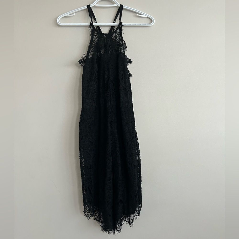 Intimately Free People Black Lace Midi Dress